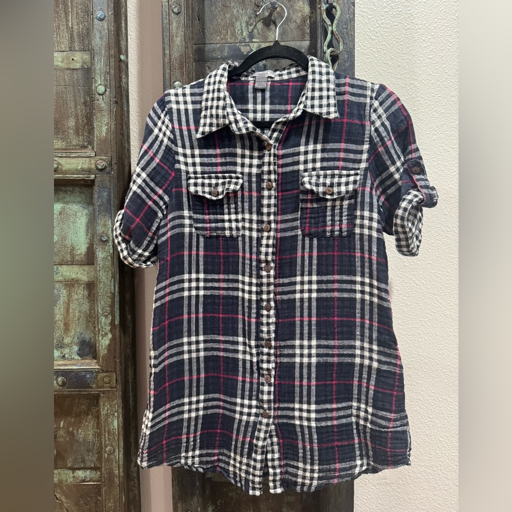 Poetry Black and Red Plaid Shirt